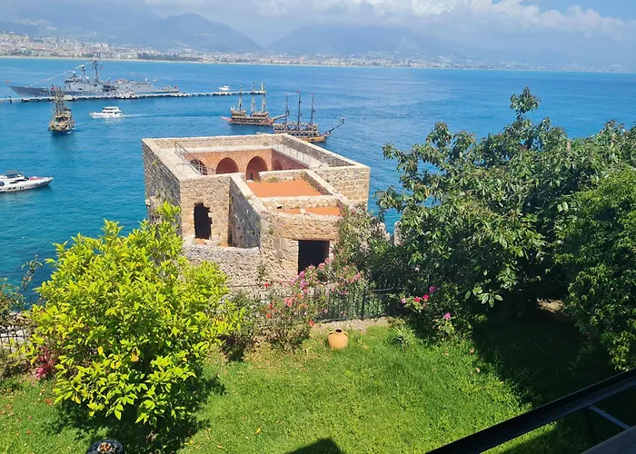 Escape To History In A Stunning Stone House With Garden And Sea View In The Heart Of Alanya